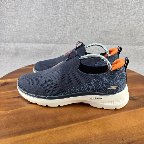 Skechers Go Walk Hyper Pillar Slip-On Shoes Us 8 Navy Blue Orange Men Textile Ma - Picture 10 of 14